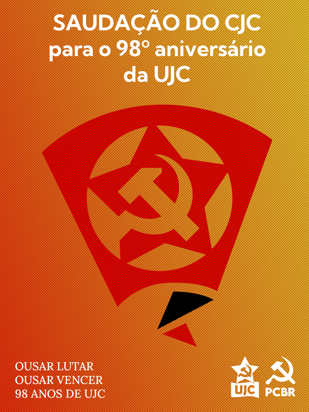 Saudação do CJC para o 98º aniversário da UJC