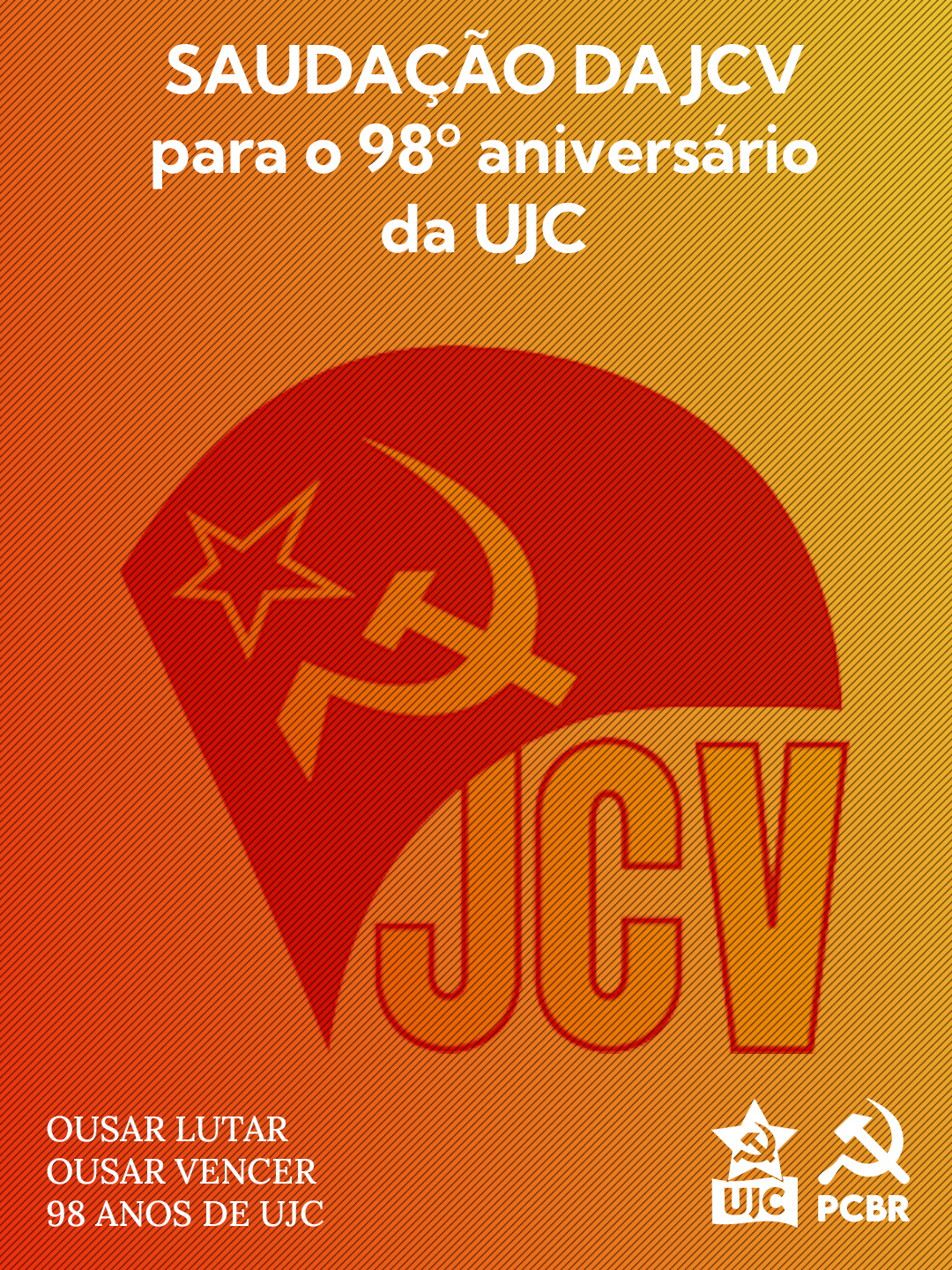 Saudação da JCV para o 98º aniversário da UJC