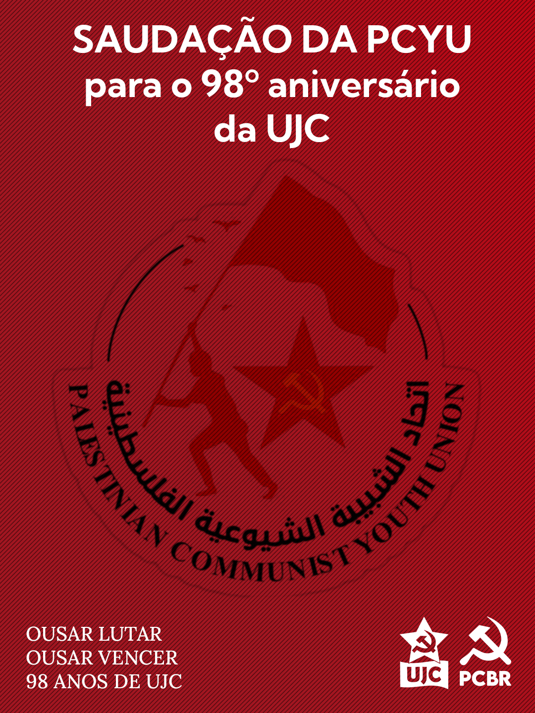 Saudação da PCYU para o 98º aniversário da UJC