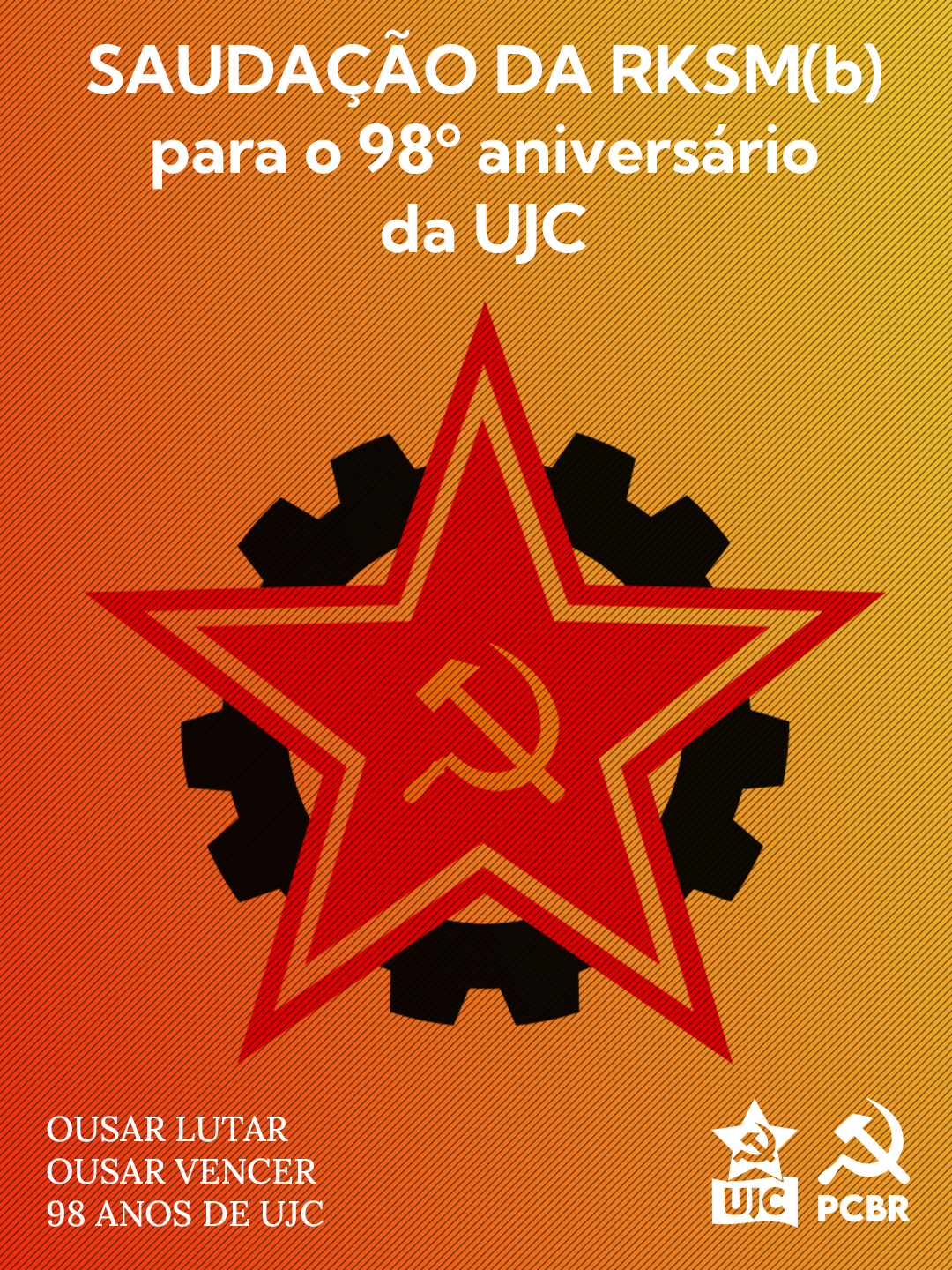 Saudação da RKSM(b) para o 98º aniversário da UJC