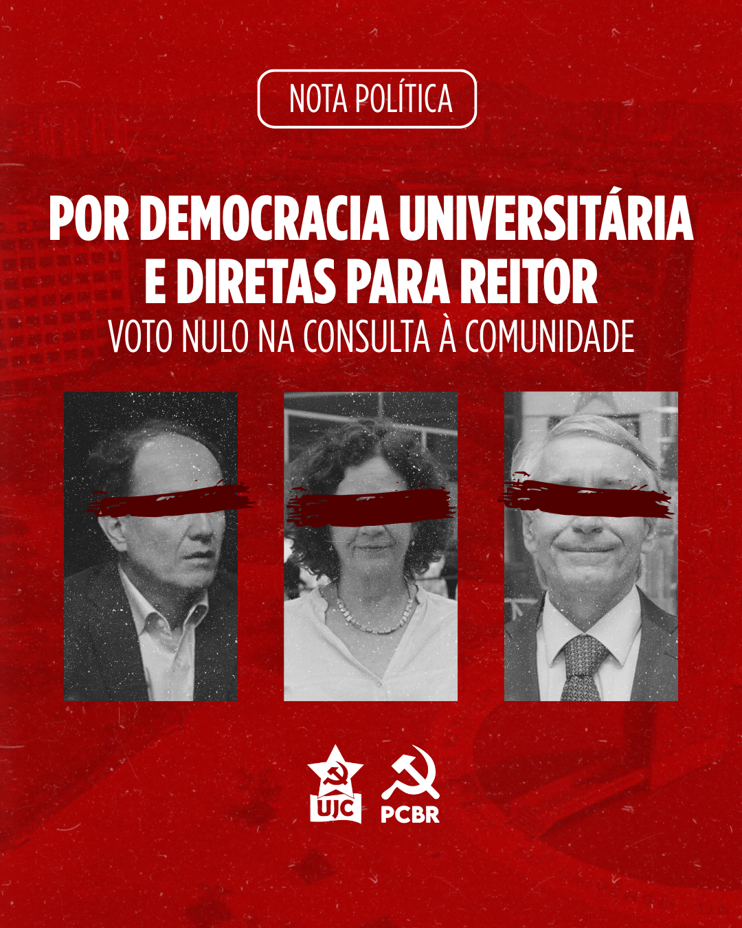 Nota política - Por democracia universitária e diretas para reitor na USP, chamamos o voto nulo na consulta à comunidade!