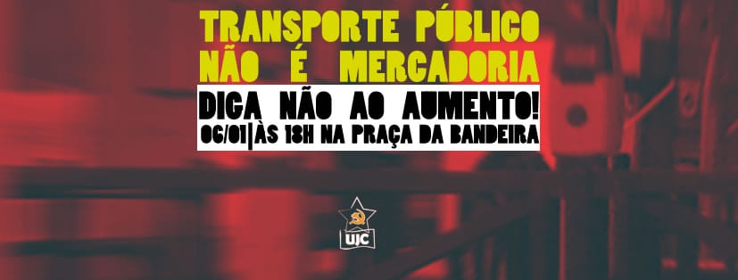 UJC, em Joinville, na luta contra o aumento da tarifa de ônibus.