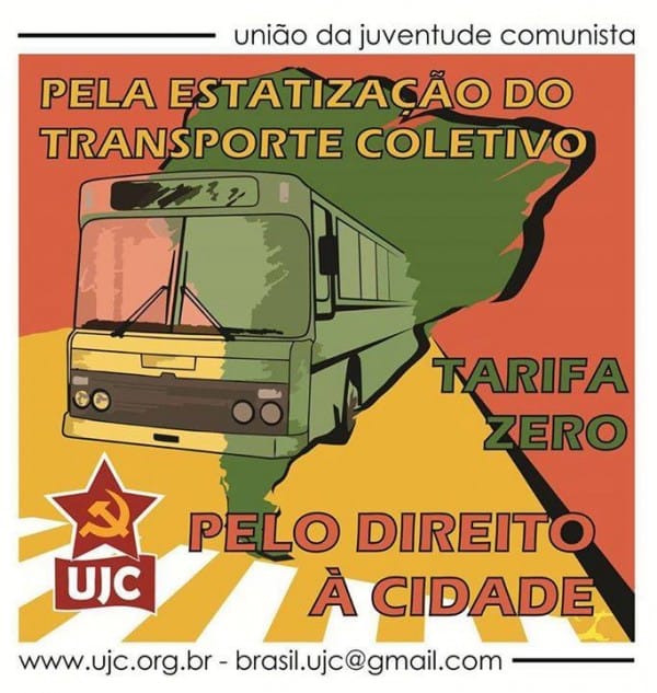 Nota politica da UJC-RJ sobre o aumento da tarifa no transporte "público"