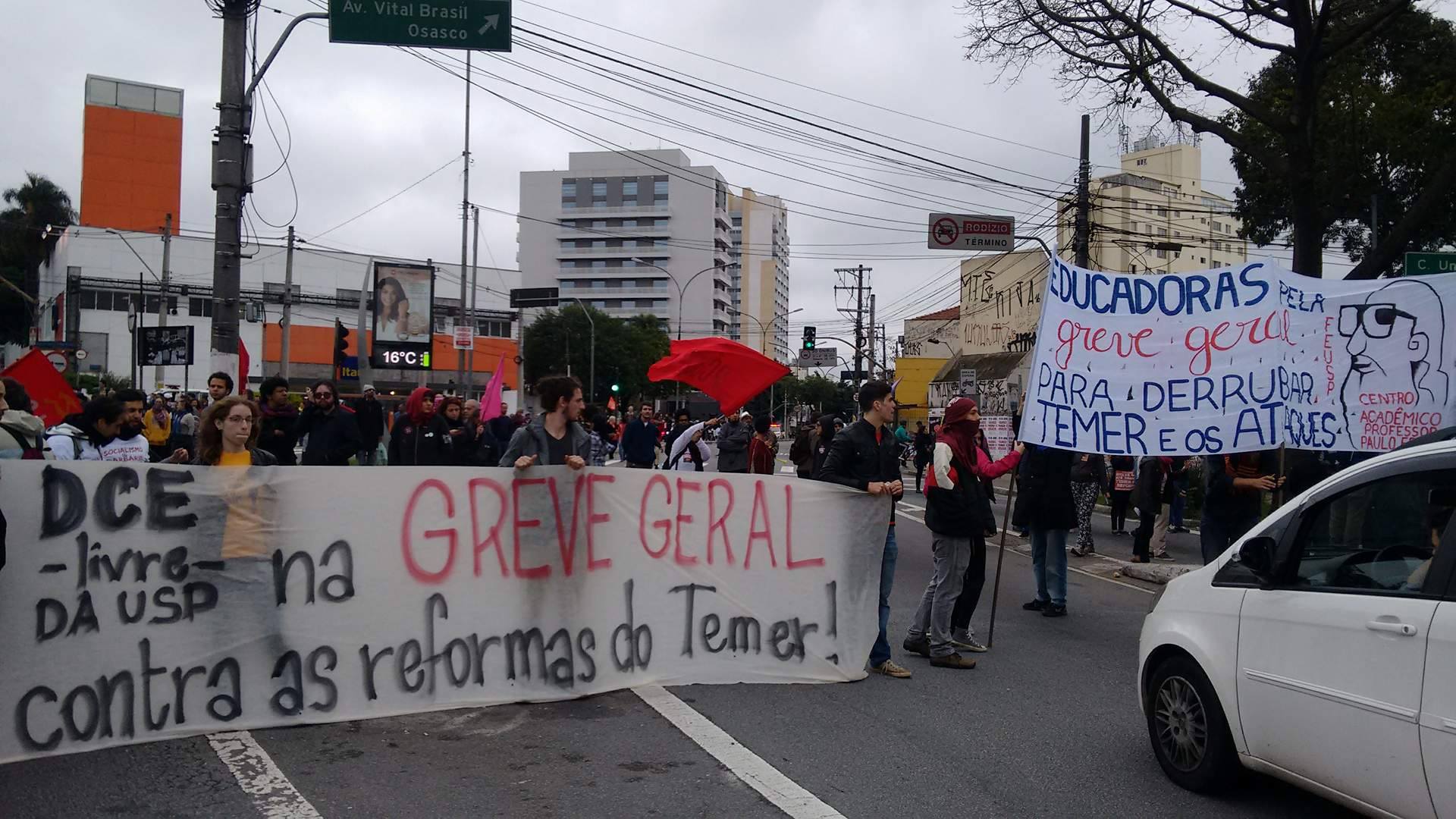 O Movimento Estudantil e a Greve Geral