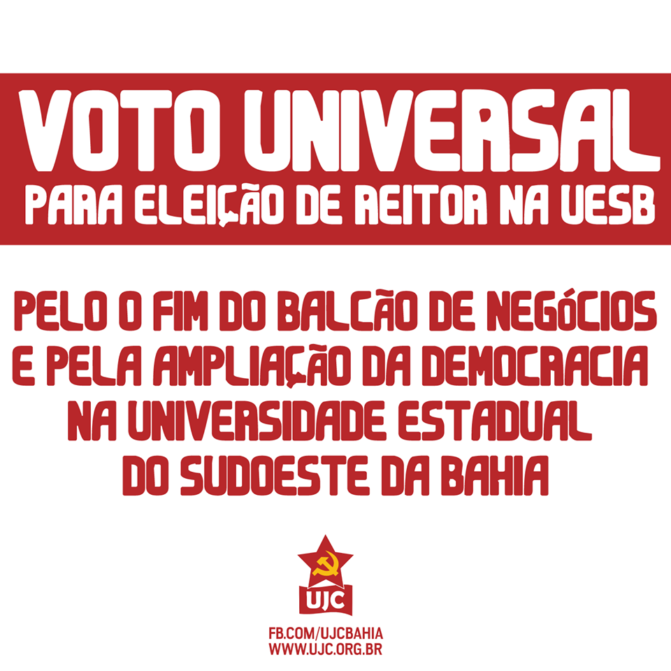 VOTO UNIVERSAL NA Universidade Estadual do Sudoeste da Bahia (UESB) JÁ!