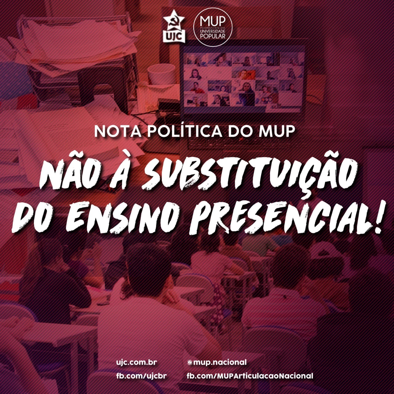 Não à substituição do ensino presencial!