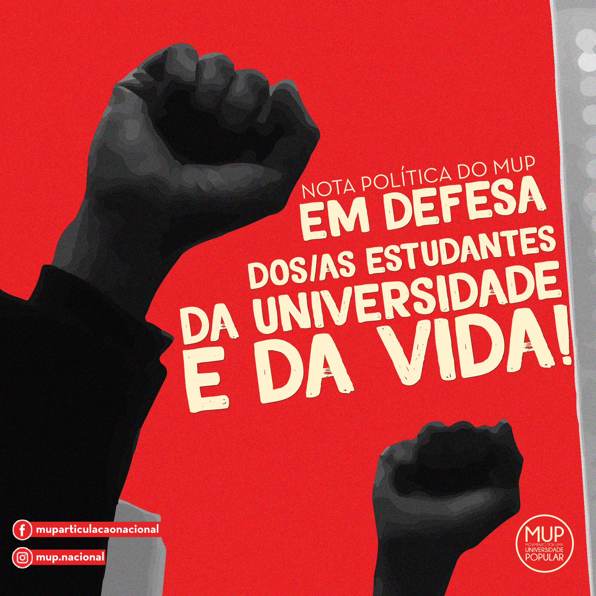 Em defesa dos estudantes, das universidades e da vida!