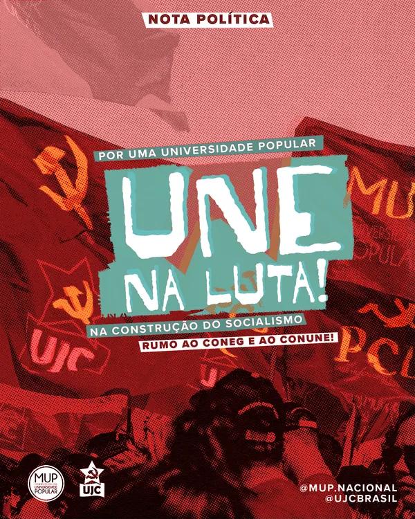 UNE na luta: pela Universidade Popular e pelo socialismo!